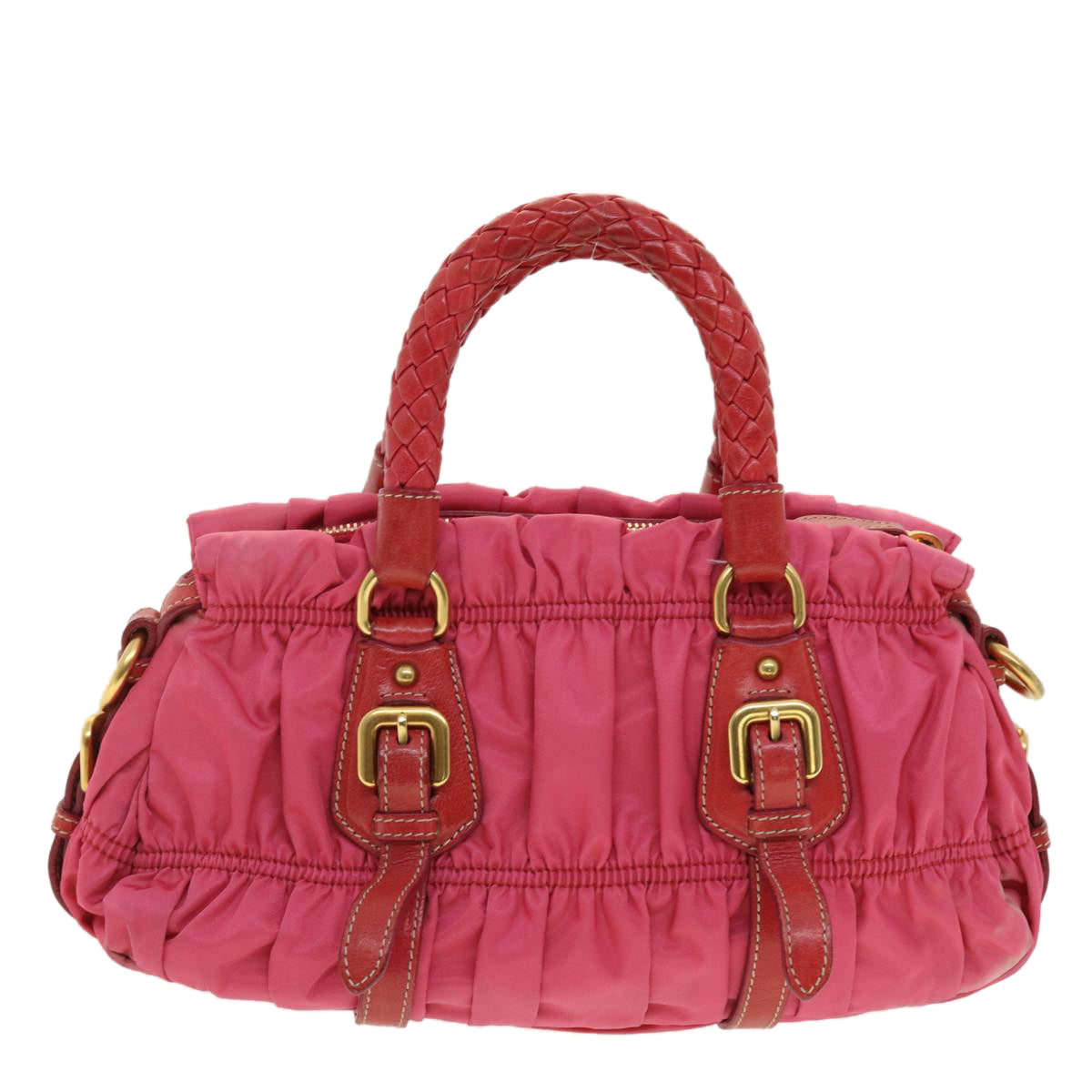 PRADA Hand Bag Nylon 2way Pink Auth 40325 - 0