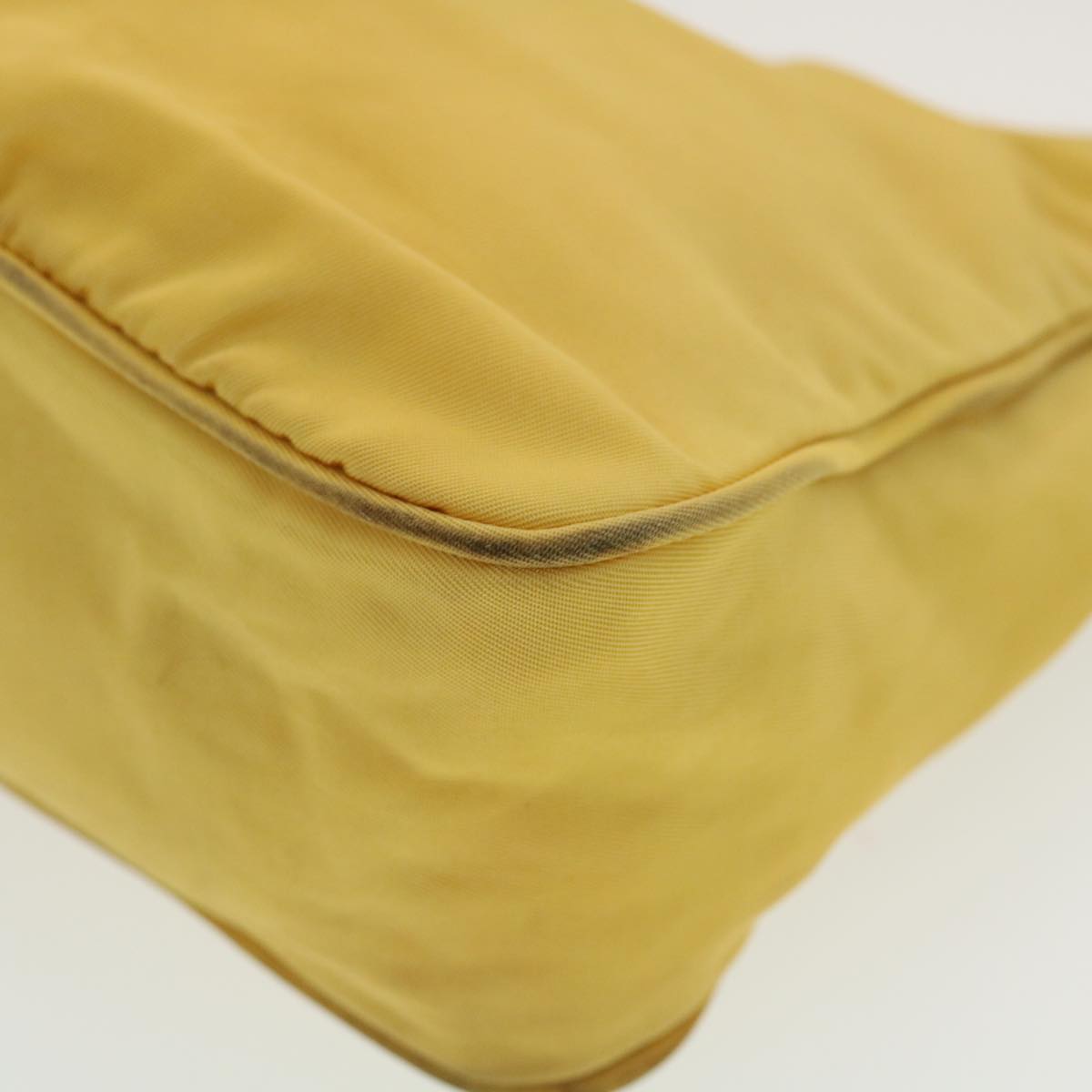 PRADA Pouch Nylon Yellow Auth 40326