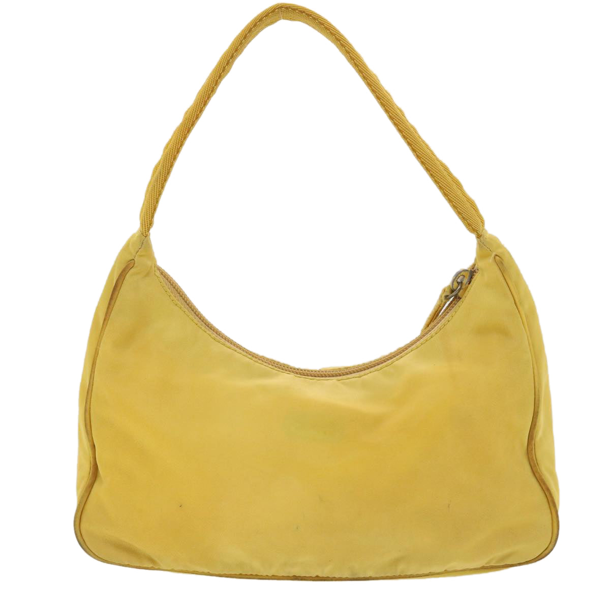 PRADA Pouch Nylon Yellow Auth 40326