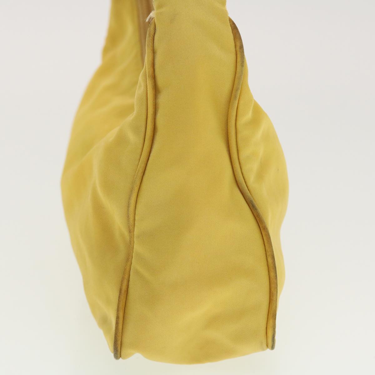 PRADA Pouch Nylon Yellow Auth 40326