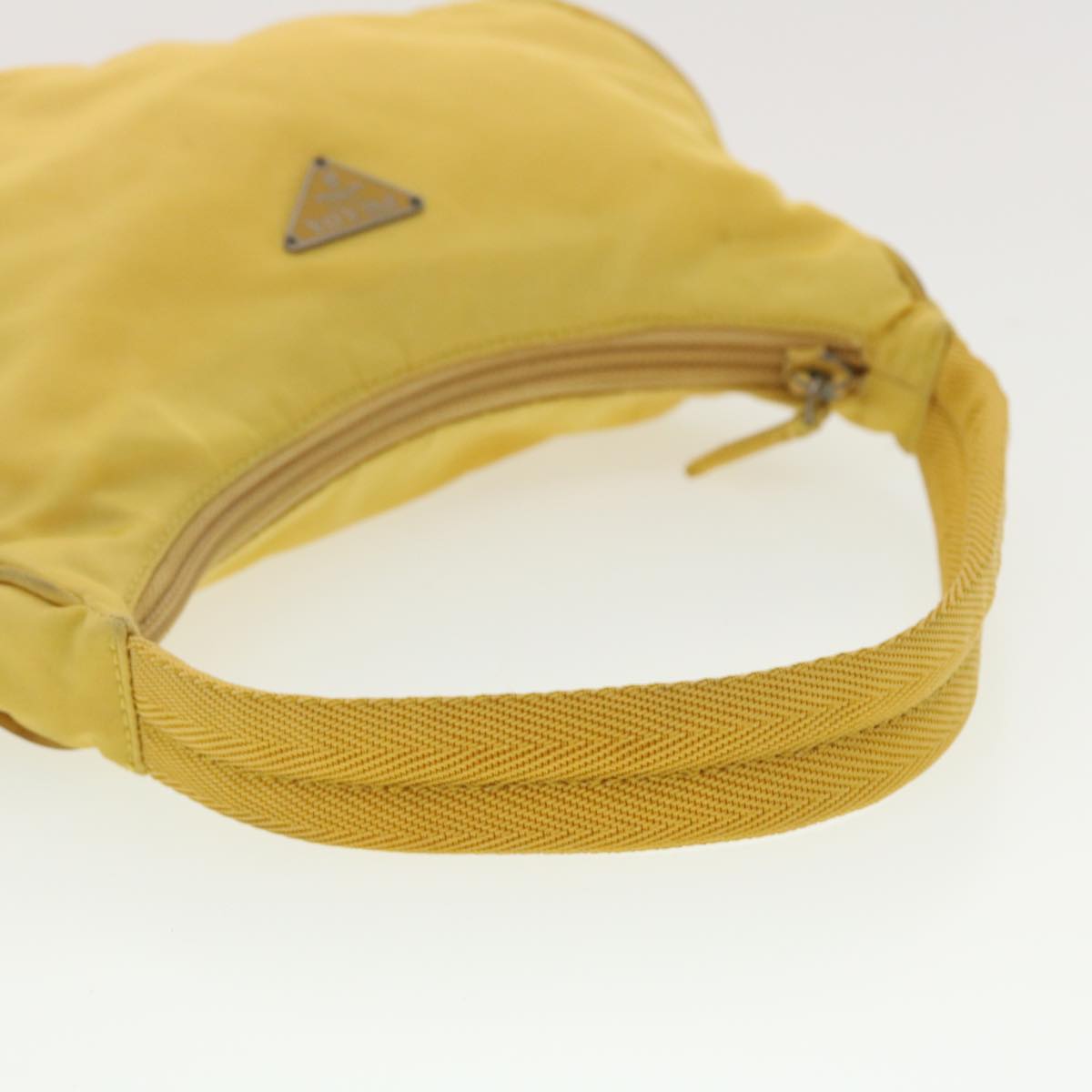 PRADA Pouch Nylon Yellow Auth 40326