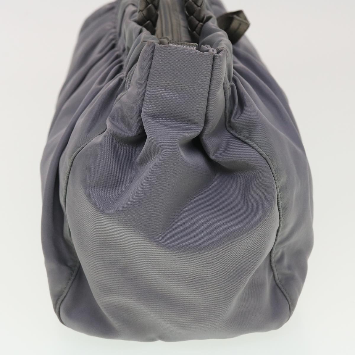 PRADA Hand Bag Nylon Gray Auth 40329