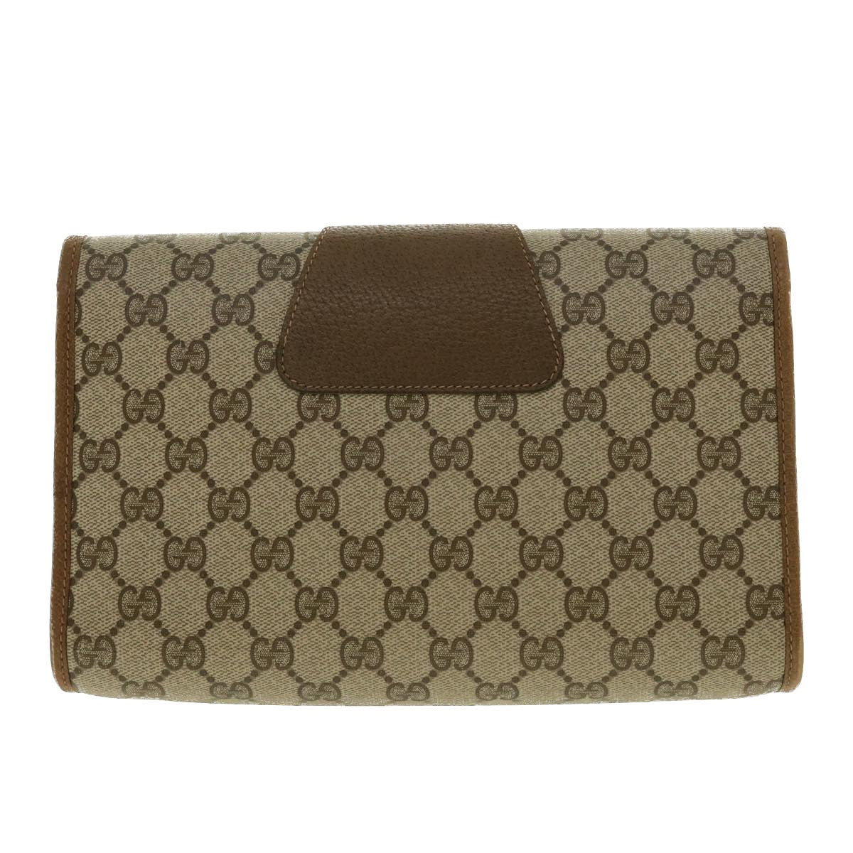 GUCCI GG Canvas Web Sherry Line Clutch Bag Beige Red Green 89.01.030 Auth 40342 - 0