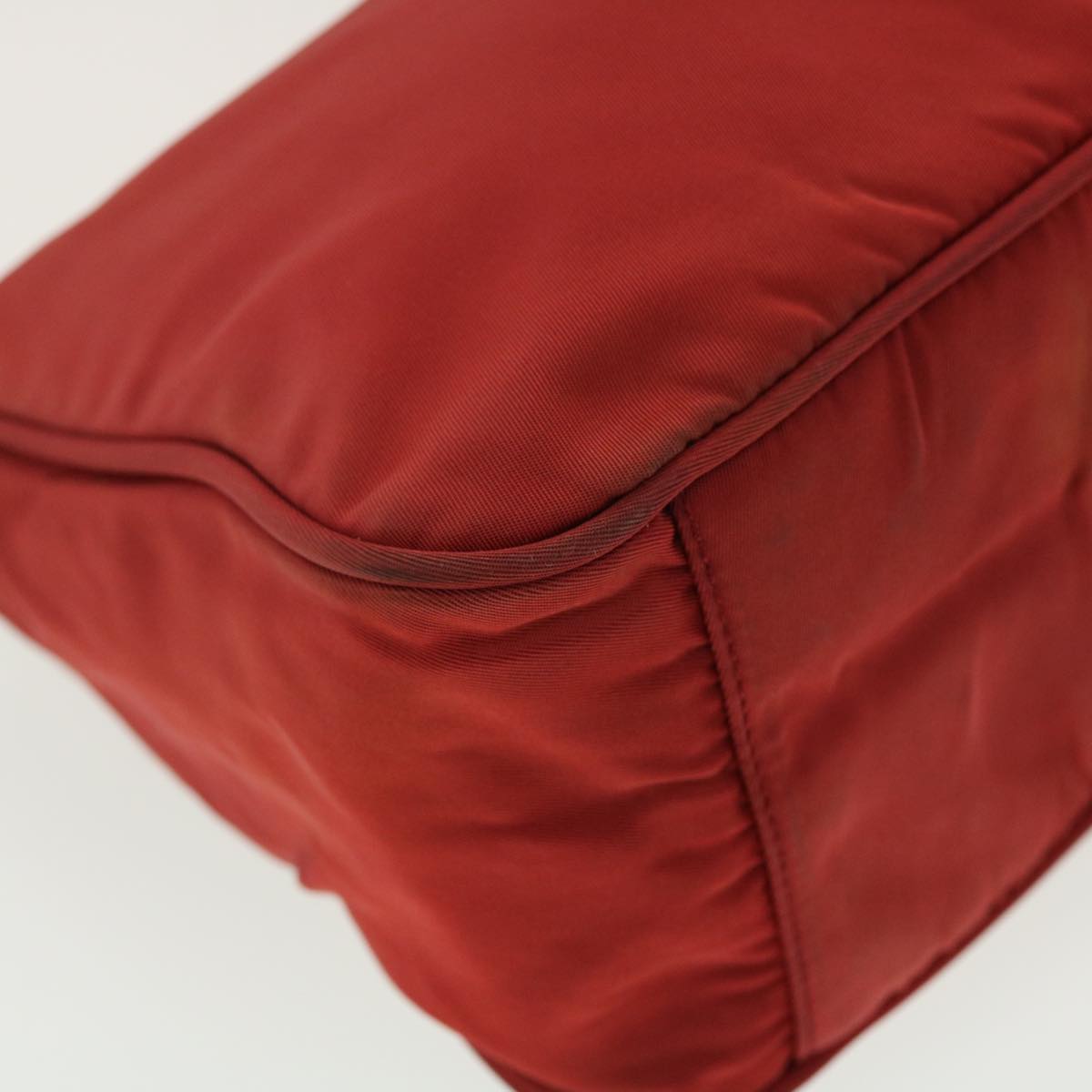 PRADA Shoulder Bag Nylon Red Auth 40346