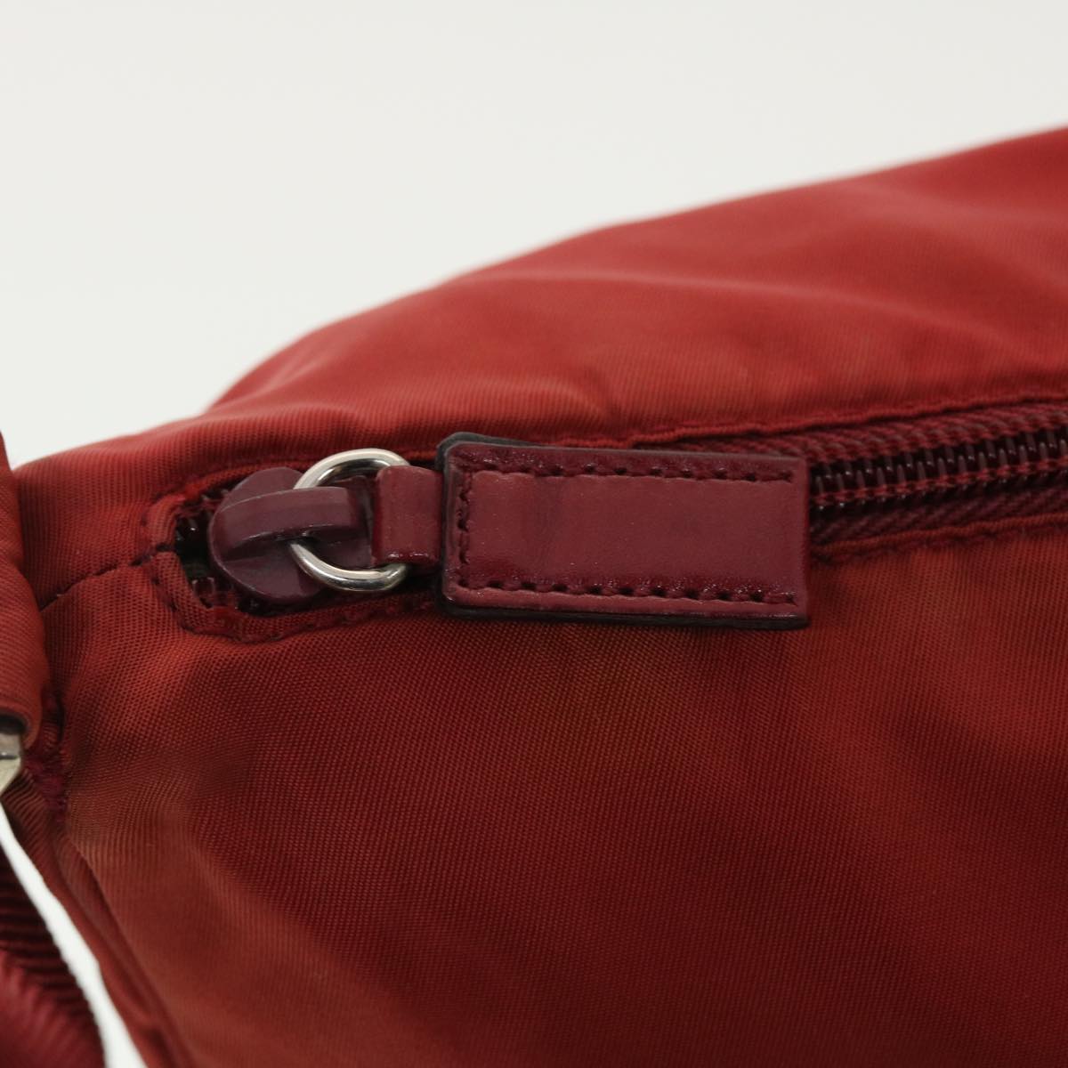 PRADA Shoulder Bag Nylon Red Auth 40346