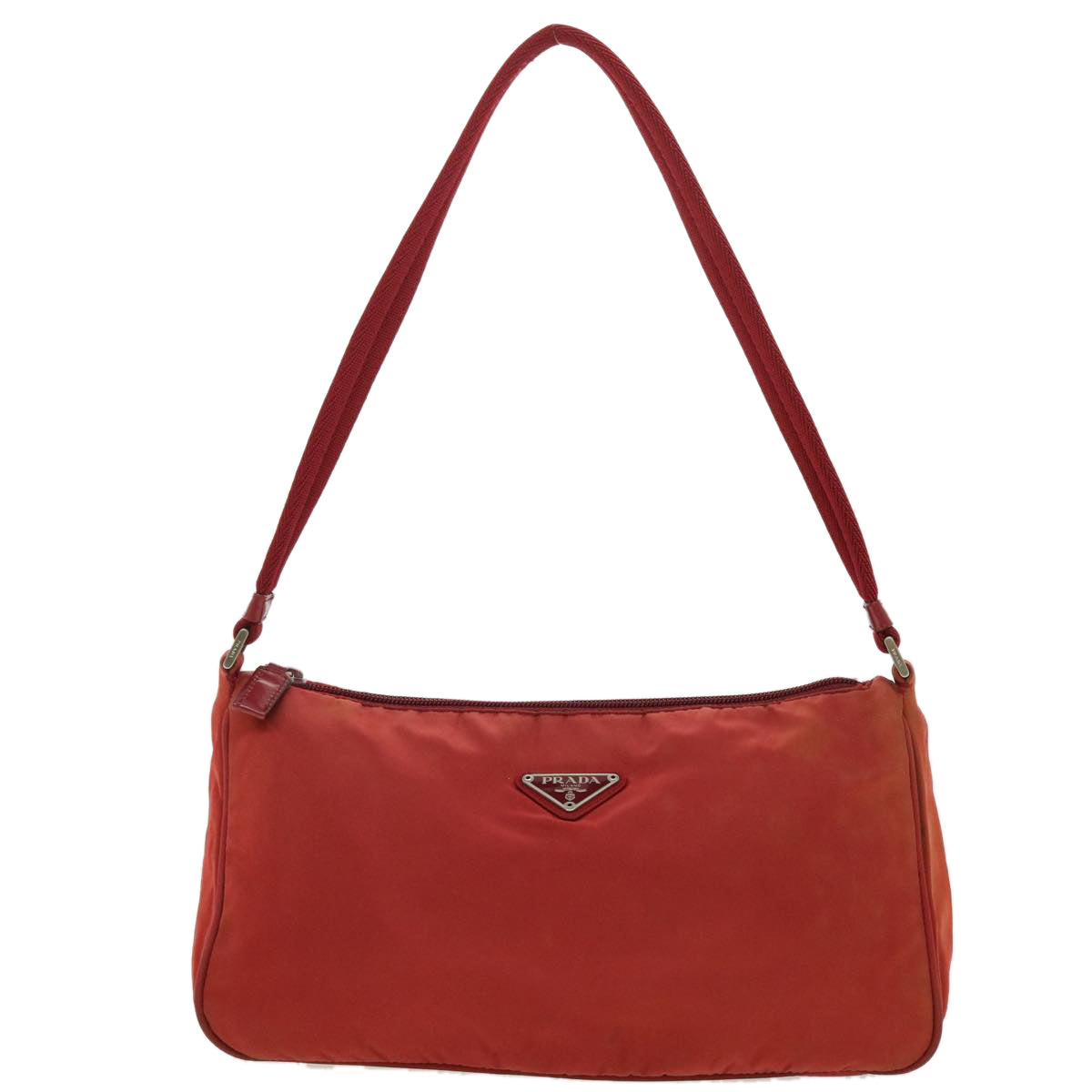 PRADA Shoulder Bag Nylon Red Auth 40346