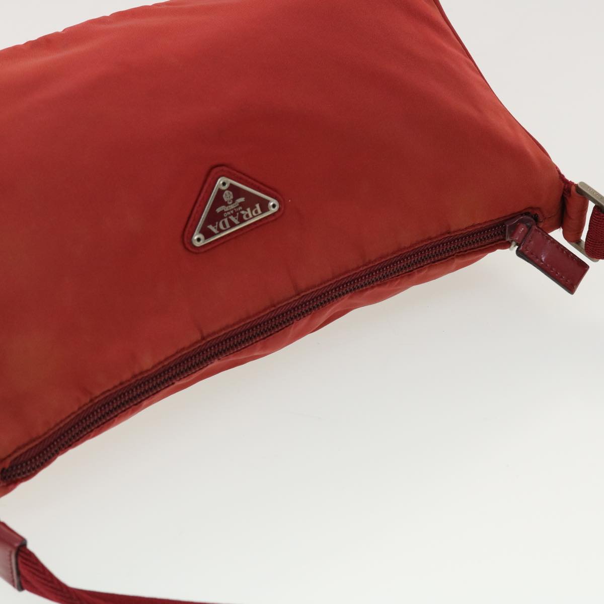 PRADA Shoulder Bag Nylon Red Auth 40346