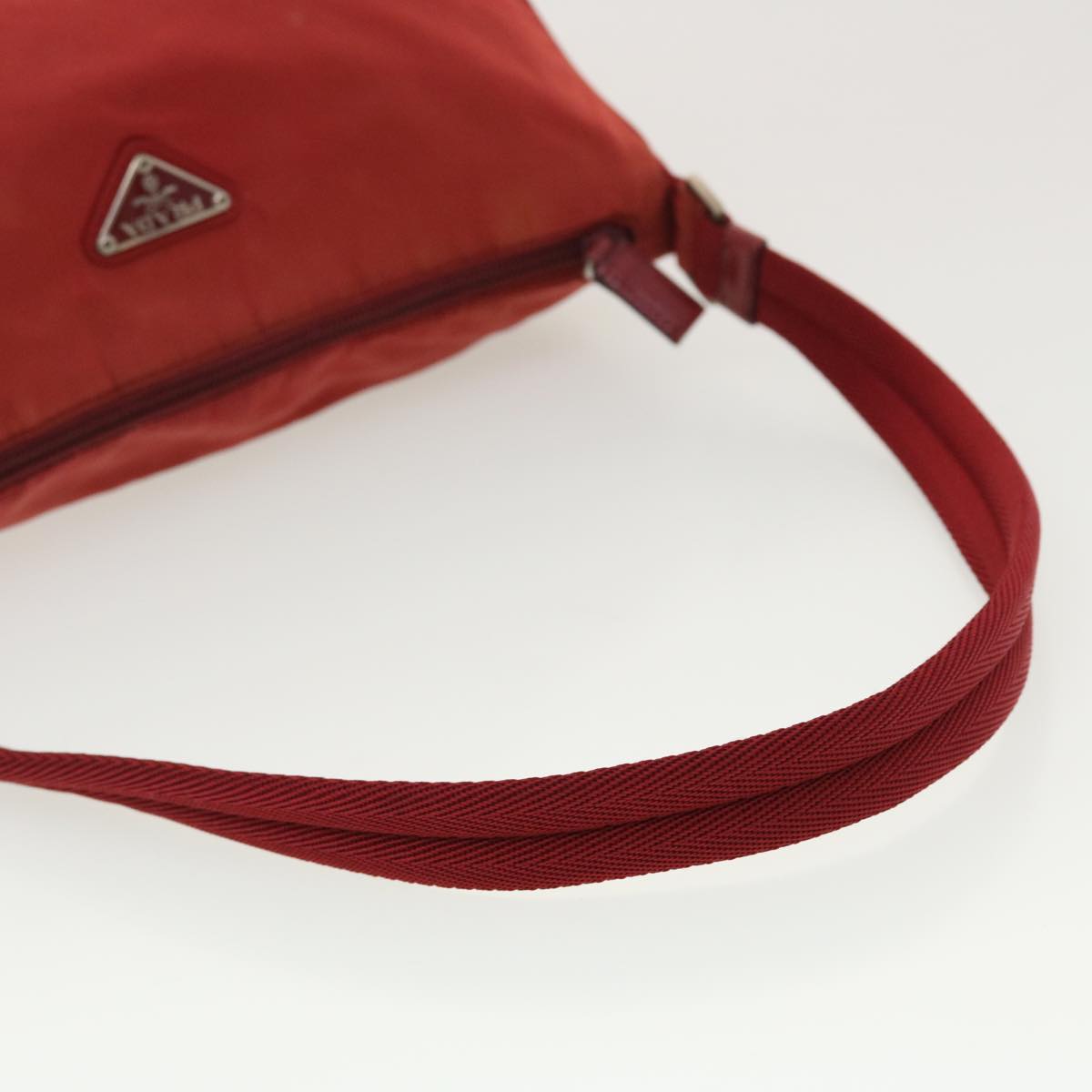 PRADA Shoulder Bag Nylon Red Auth 40346