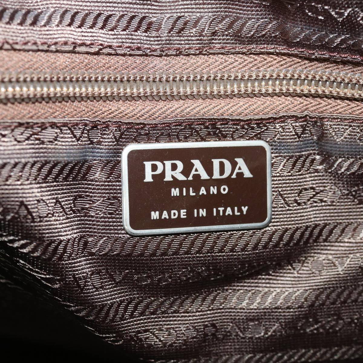 PRADA Shoulder Bag Nylon Khaki Auth 40350