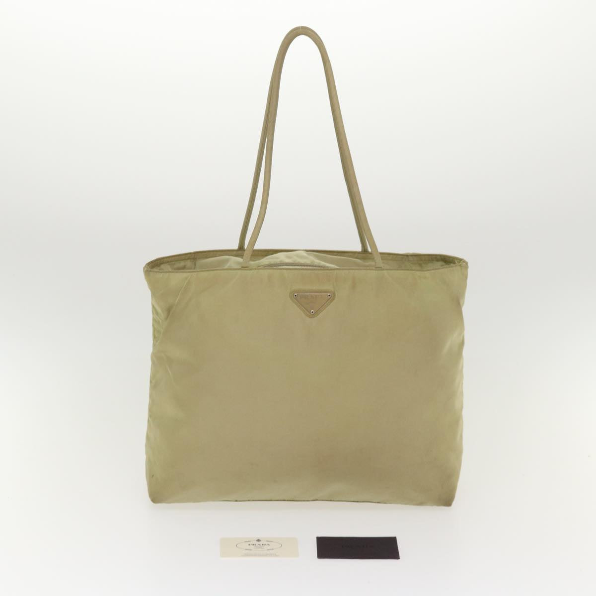 PRADA Shoulder Bag Nylon Khaki Auth 40350