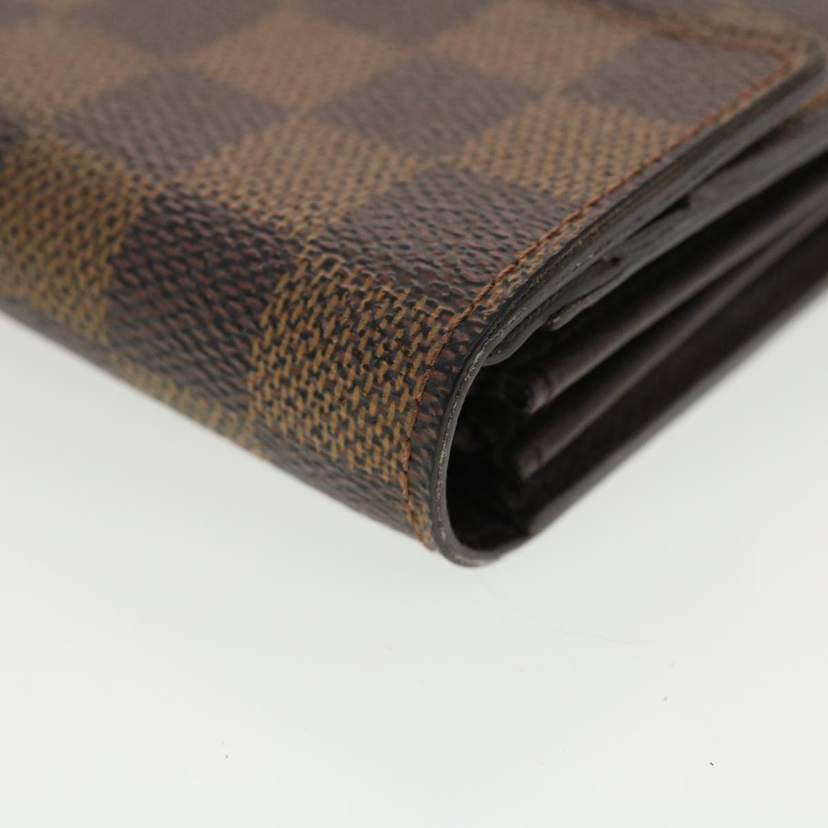 LOUIS VUITTON Damier Ebene Portefeuille Sarah Long Wallet N61734 LV Auth 40389