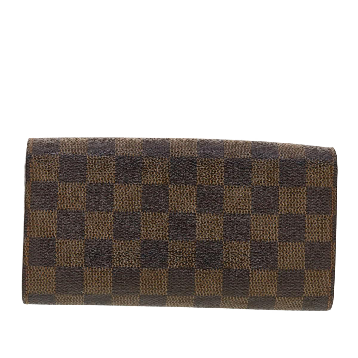 LOUIS VUITTON Damier Ebene Portefeuille Sarah Long Wallet N61734 LV Auth 40389 - 0