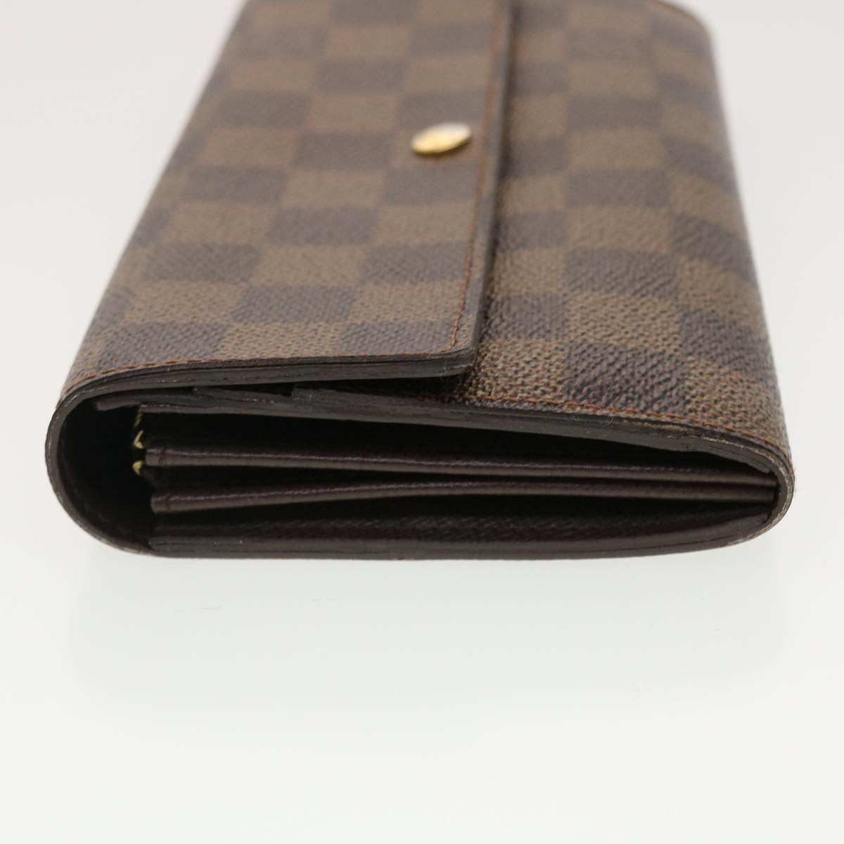 LOUIS VUITTON Damier Ebene Portefeuille Sarah Long Wallet N61734 LV Auth 40389