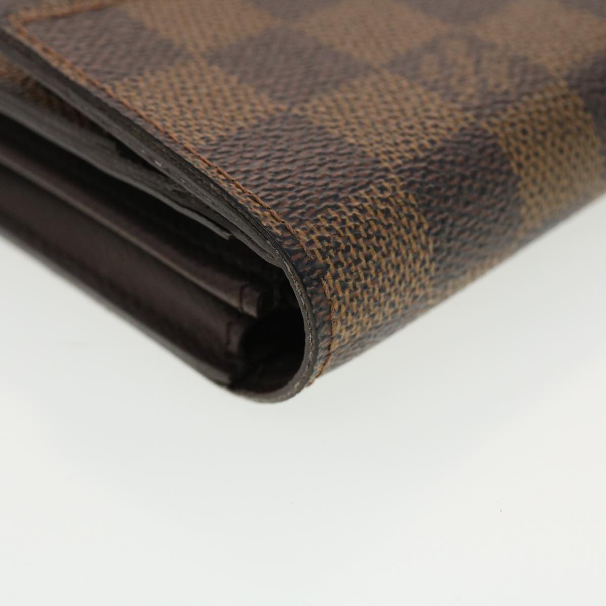 LOUIS VUITTON Damier Ebene Portefeuille Sarah Long Wallet N61734 LV Auth 40389