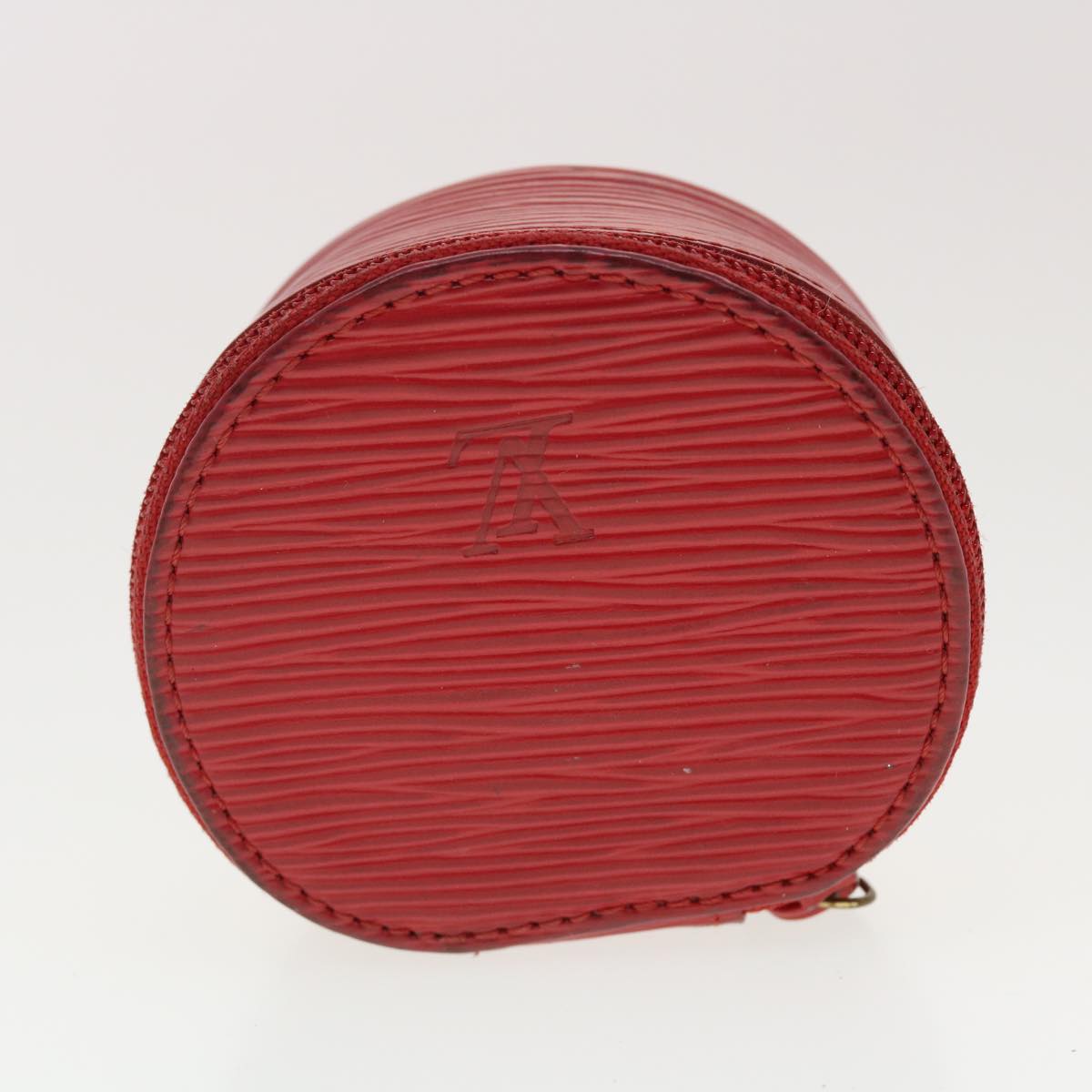 LOUIS VUITTON Epi Ecrin Bijoux 8 Jewelry Box Red M48227 LV Auth 40399