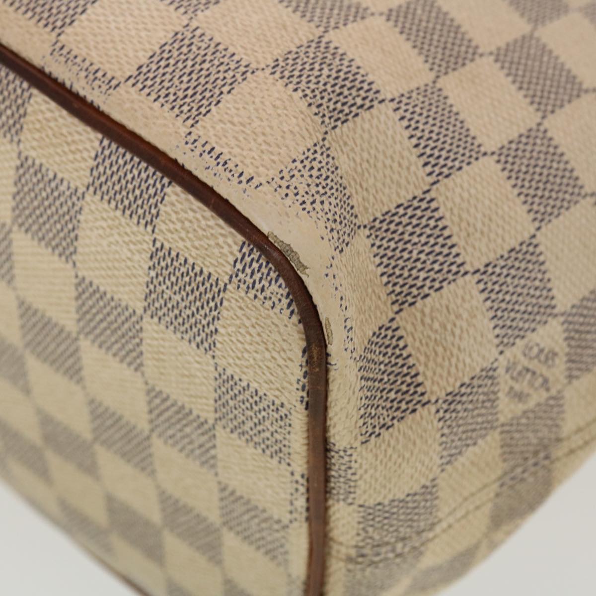 LOUIS VUITTON Damier Azur Saleya PM Tote Bag N51186 LV Auth 40418