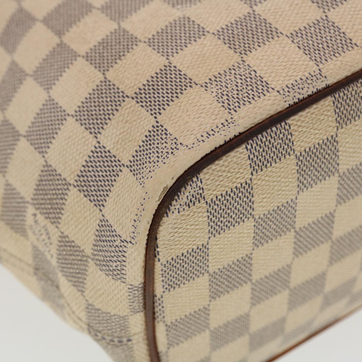 LOUIS VUITTON Damier Azur Saleya PM Tote Bag N51186 LV Auth 40418