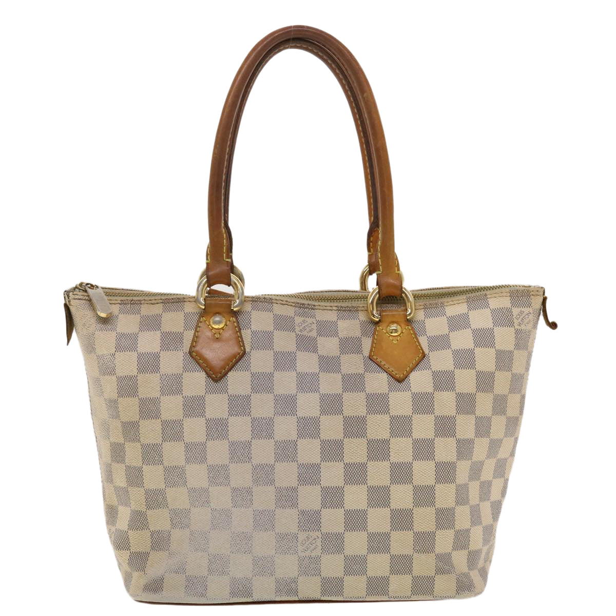 LOUIS VUITTON Damier Azur Saleya PM Tote Bag N51186 LV Auth 40418