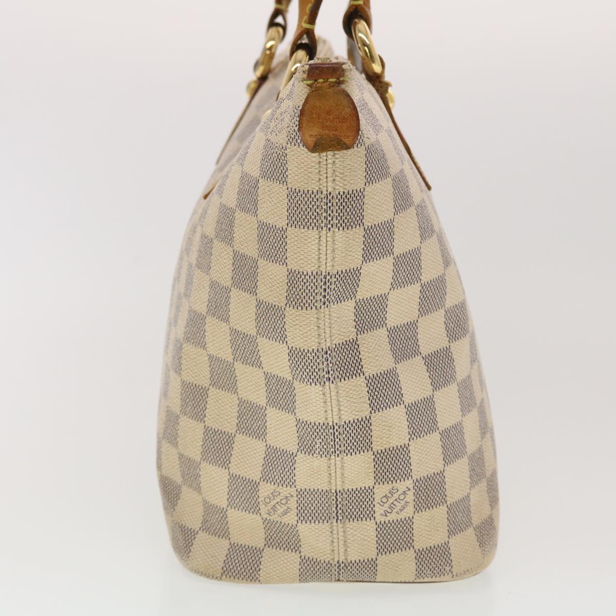 LOUIS VUITTON Damier Azur Saleya PM Tote Bag N51186 LV Auth 40418