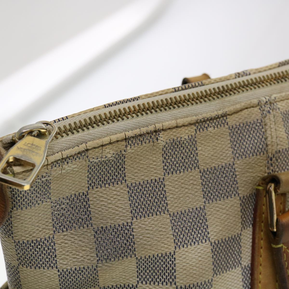 LOUIS VUITTON Damier Azur Totally MM Tote Bag N51262 LV Auth 40419