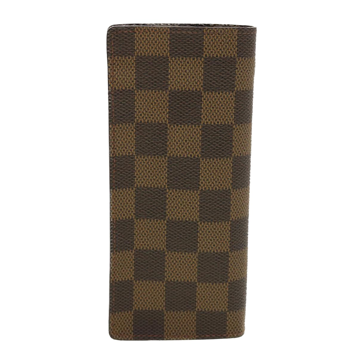 LOUIS VUITTON Damier Ebene Etui Lunettes Simple Glasses Case N62964 Auth 40429 - 0