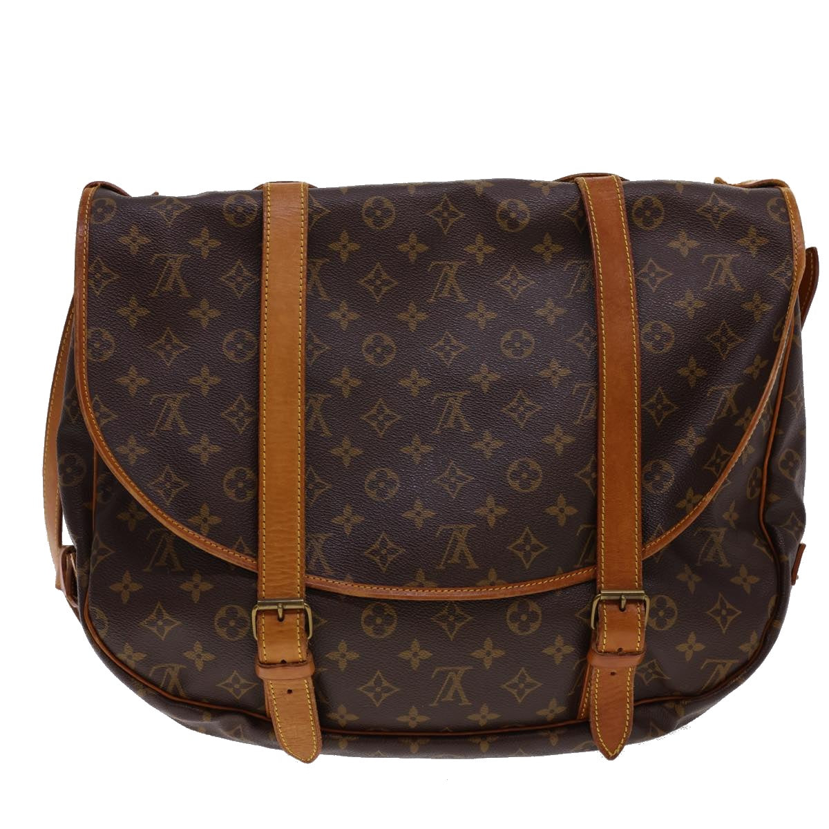 LOUIS VUITTON Monogram Saumur 43 Shoulder Bag M42252 LV Auth 40442