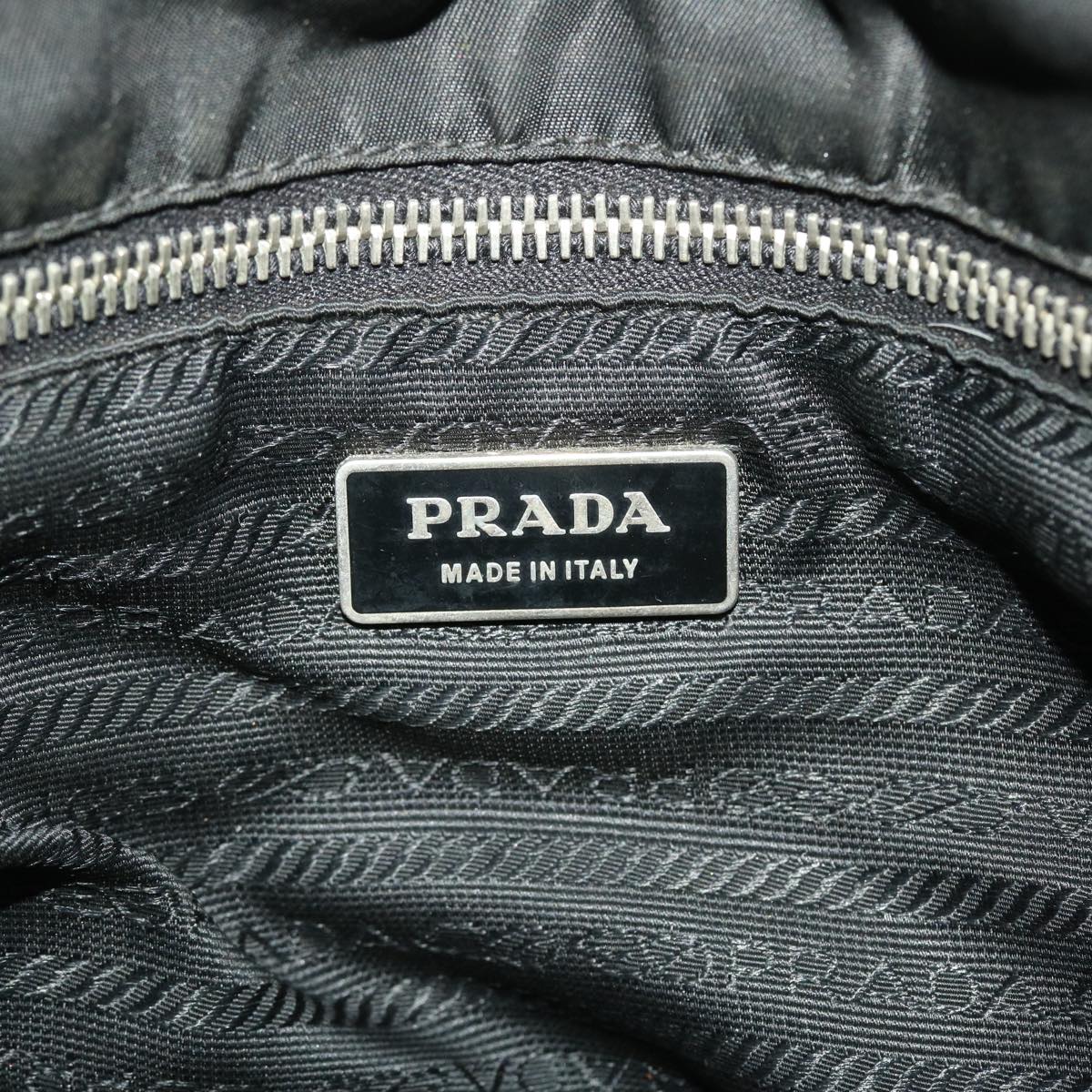 PRADA Shoulder Bag Nylon Black Auth 40446