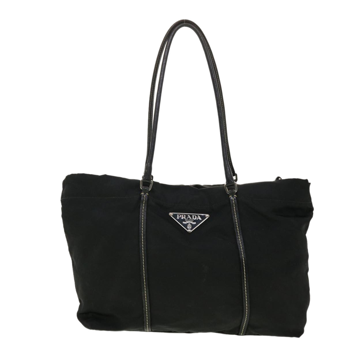 PRADA Shoulder Bag Nylon Black Auth 40446