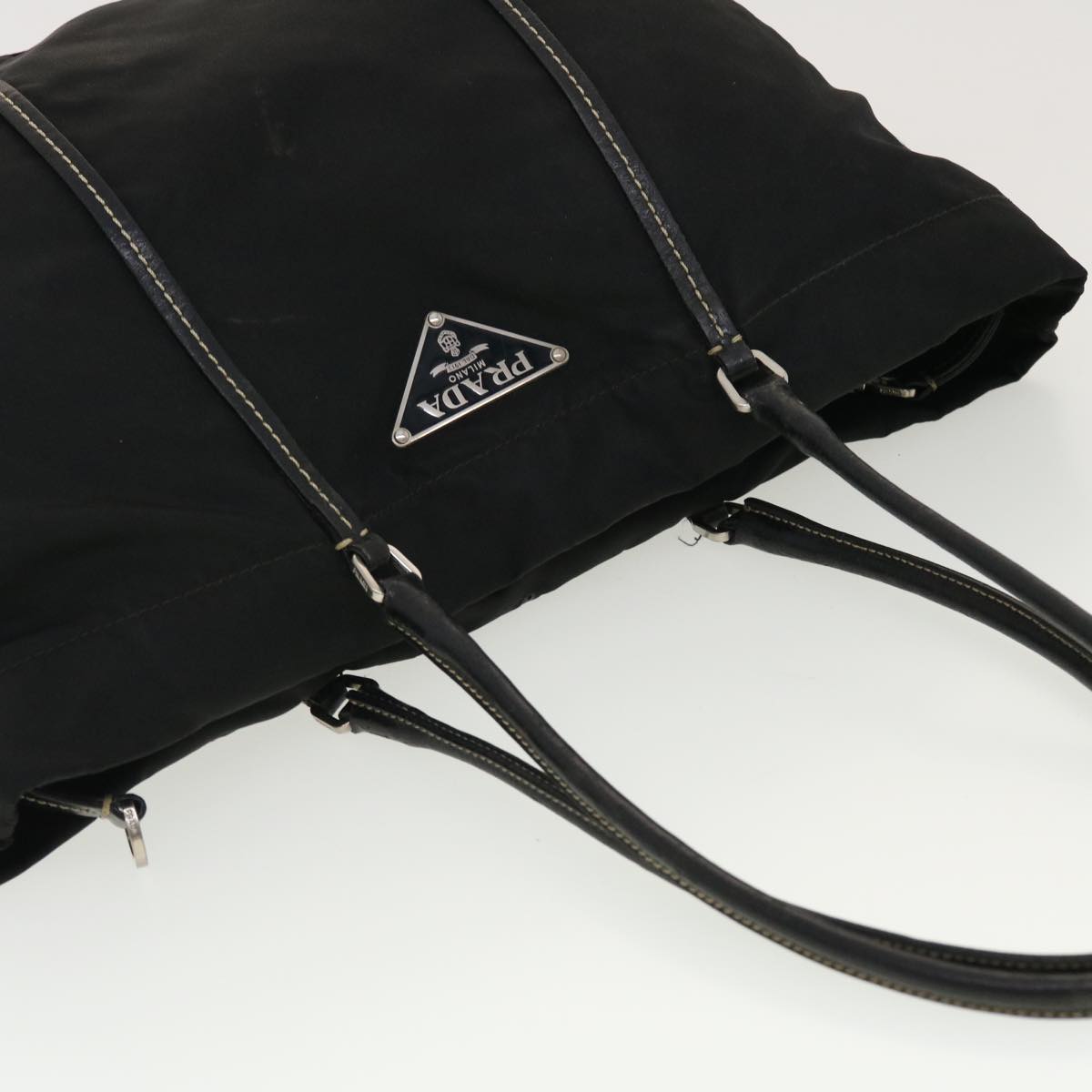 PRADA Shoulder Bag Nylon Black Auth 40446