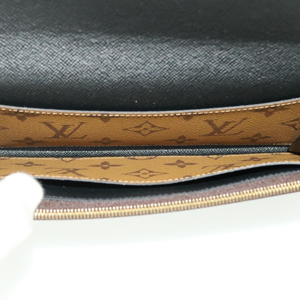 LOUIS VUITTON Monogram Reverse Portefeuille Emily Long Wallet M82157 Auth 40459A