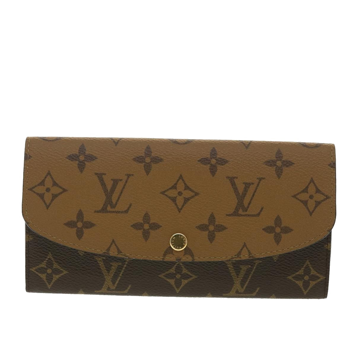 LOUIS VUITTON Monogram Reverse Portefeuille Emily Long Wallet M82157 Auth 40459A