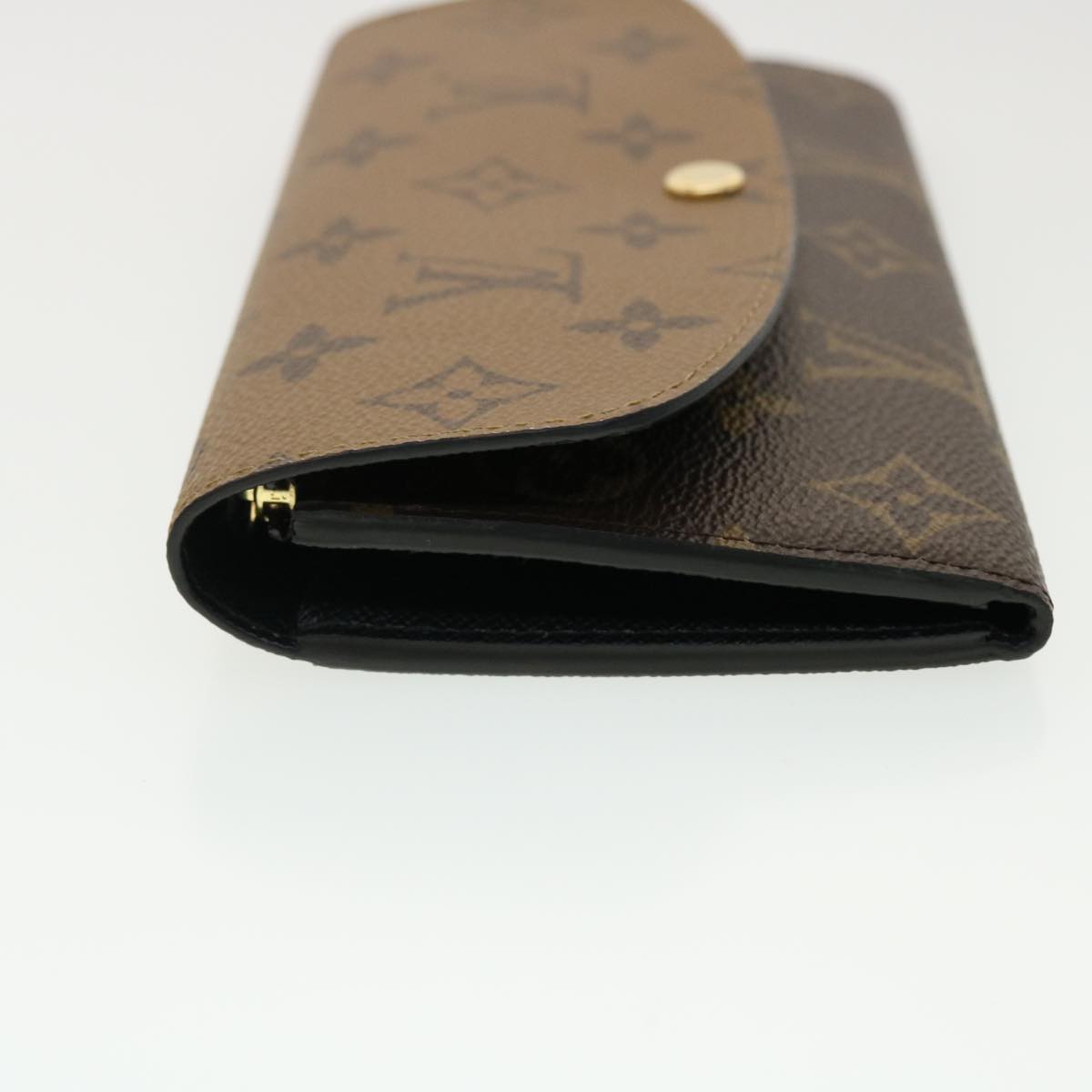 LOUIS VUITTON Monogram Reverse Portefeuille Emily Long Wallet M82157 Auth 40459A