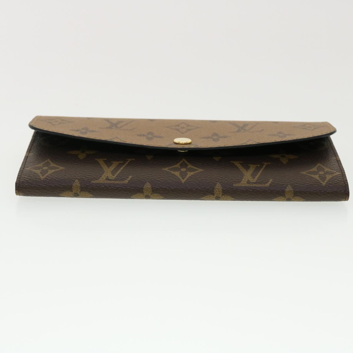 LOUIS VUITTON Monogram Reverse Portefeuille Emily Long Wallet M82157 Auth 40459A