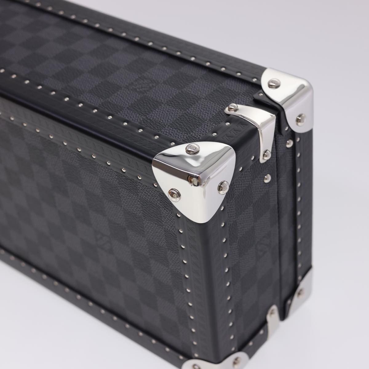 LOUIS VUITTON Damier Graphite Watch Case Coffret 8 Montor Trunk N48226 LV 40463A