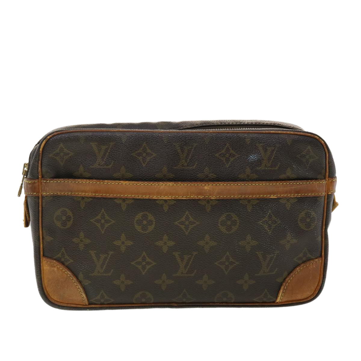 LOUIS VUITTON Monogram Compiegne 28 Clutch Bag M51845 LV Auth 40466