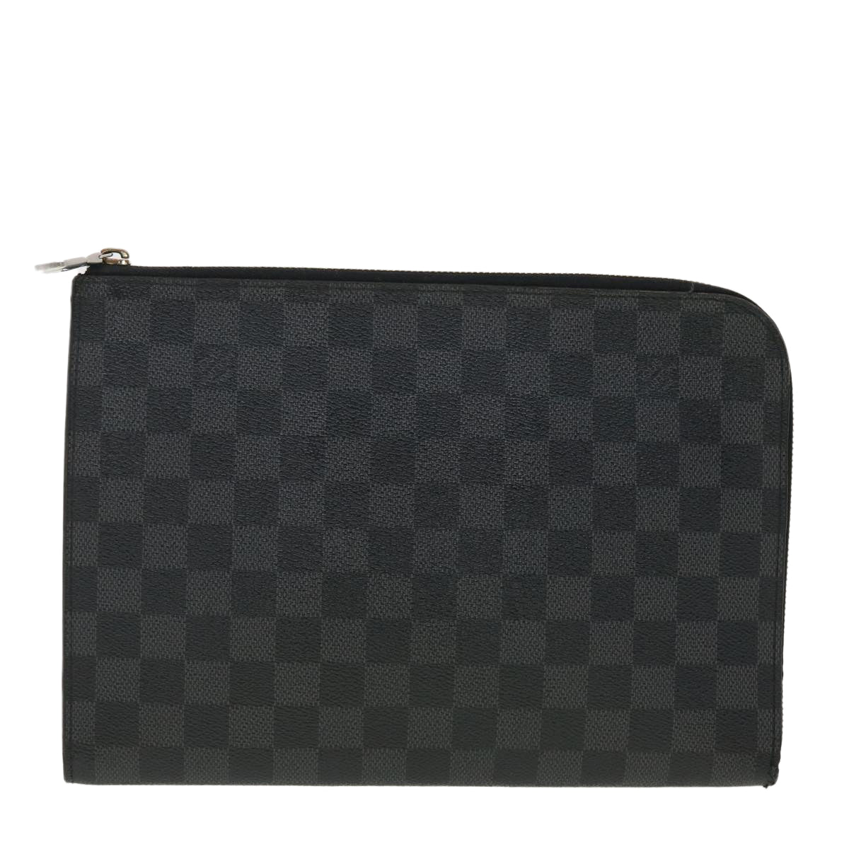 LOUIS VUITTON Damier Graphite Pochette Jules PM Clutch Bag N60113 LV Auth 40471