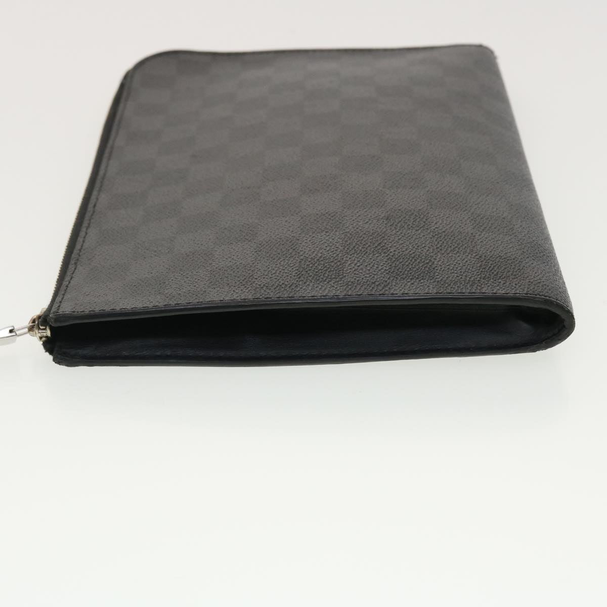 LOUIS VUITTON Damier Graphite Pochette Jules PM Clutch Bag N60113 LV Auth 40471