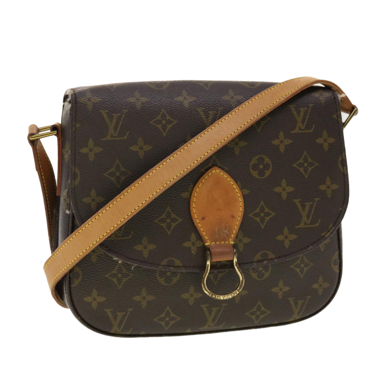 LOUIS VUITTON Monogram Saint Cloud GM Shoulder Bag M51242 LV Auth 40565