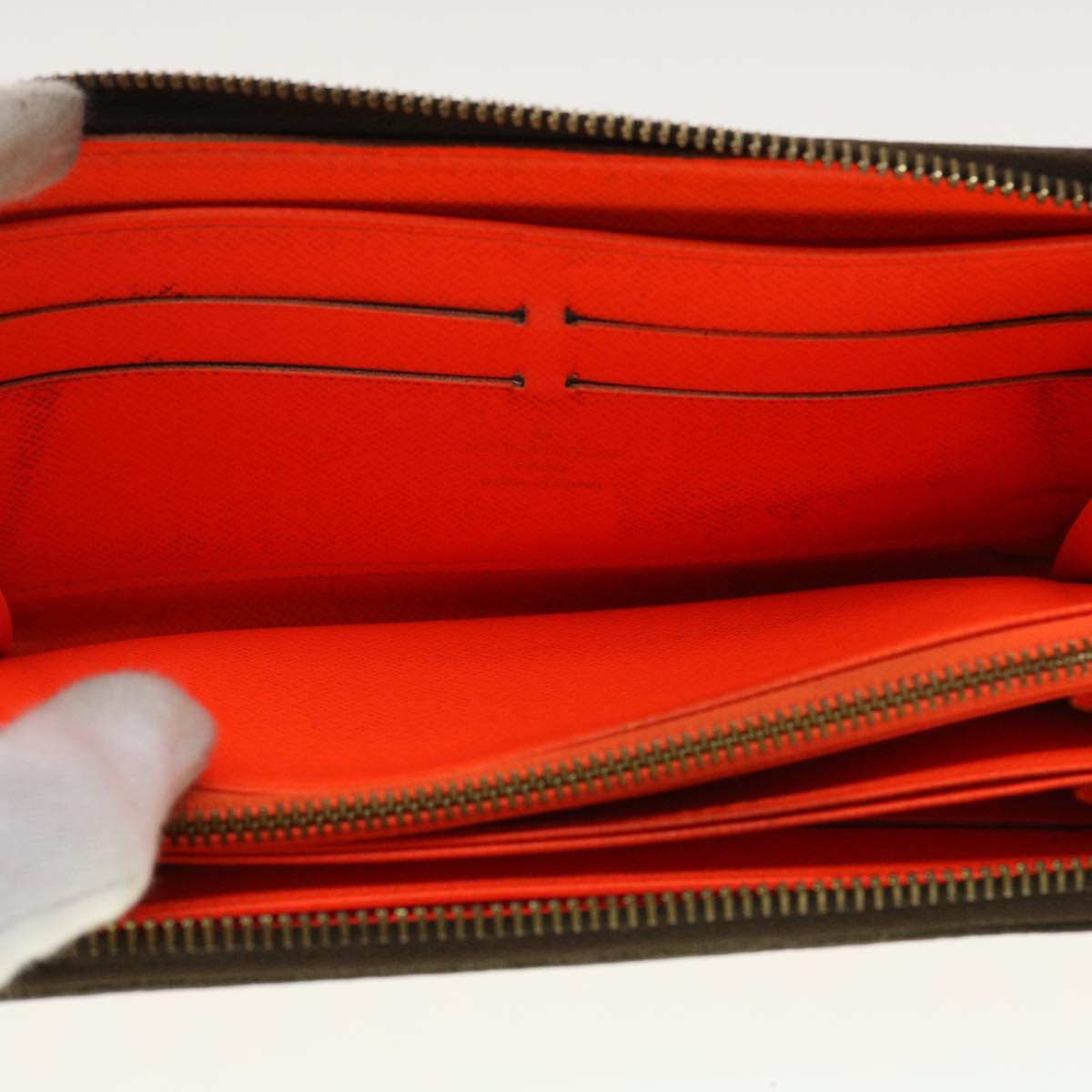 LOUIS VUITTON Monogram graffiti Zippy Wallet Long Orange M93711 LV Auth 40567