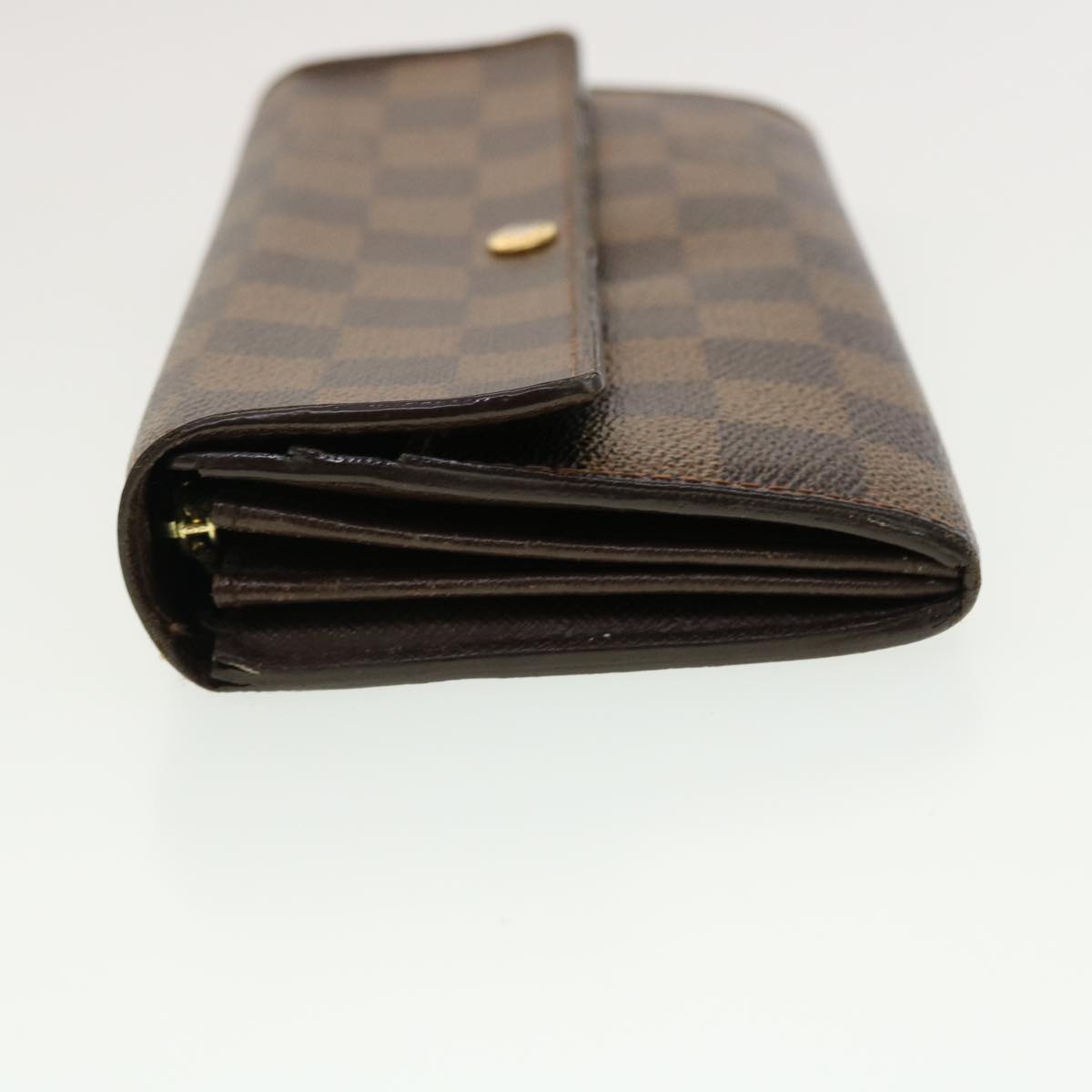 LOUIS VUITTON Damier Ebene Portefeuille Sarah Long Wallet N61734 LV Auth 40580