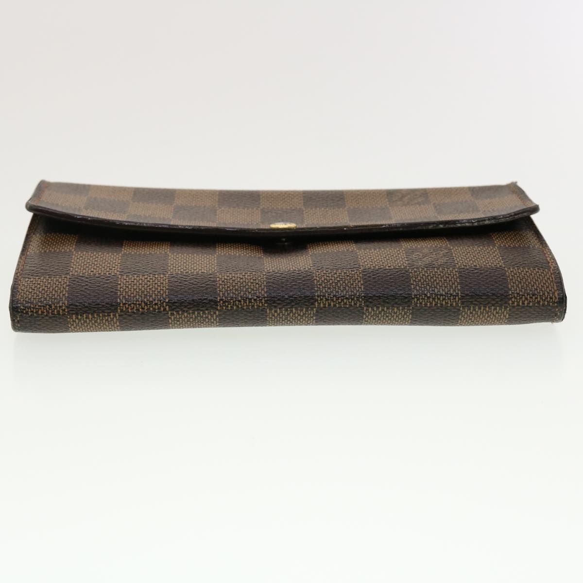 LOUIS VUITTON Damier Ebene Portefeuille Sarah Long Wallet N61734 LV Auth 40580