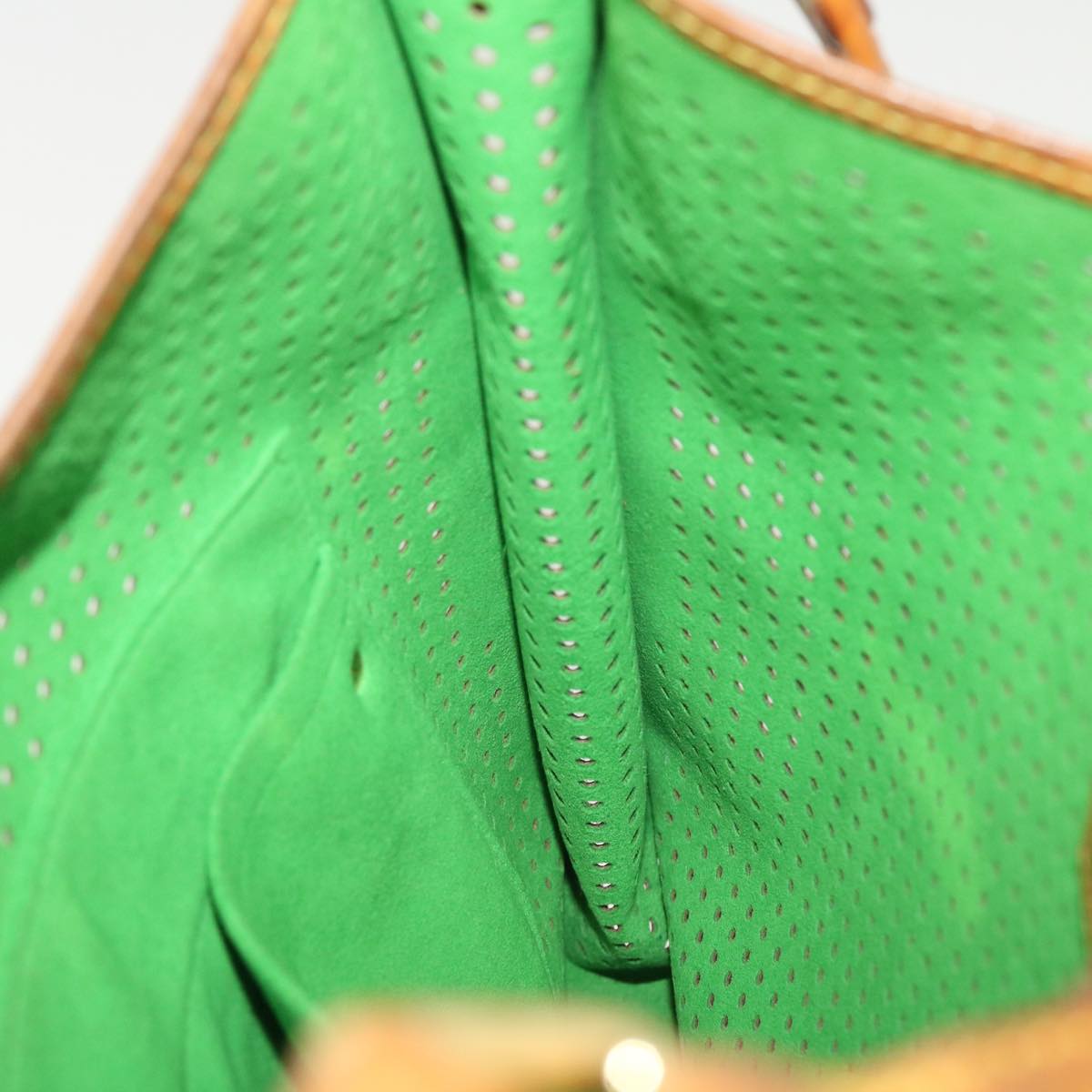 LOUIS VUITTON Monogram Perfo Musette Shoulder Bag Green M95173 LV Auth 40621