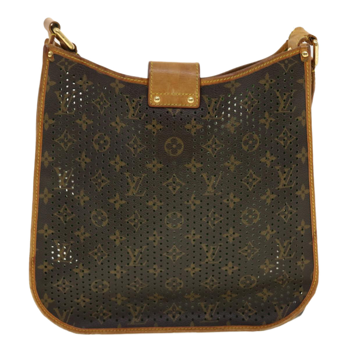 LOUIS VUITTON Monogram Perfo Musette Shoulder Bag Green M95173 LV Auth 40621