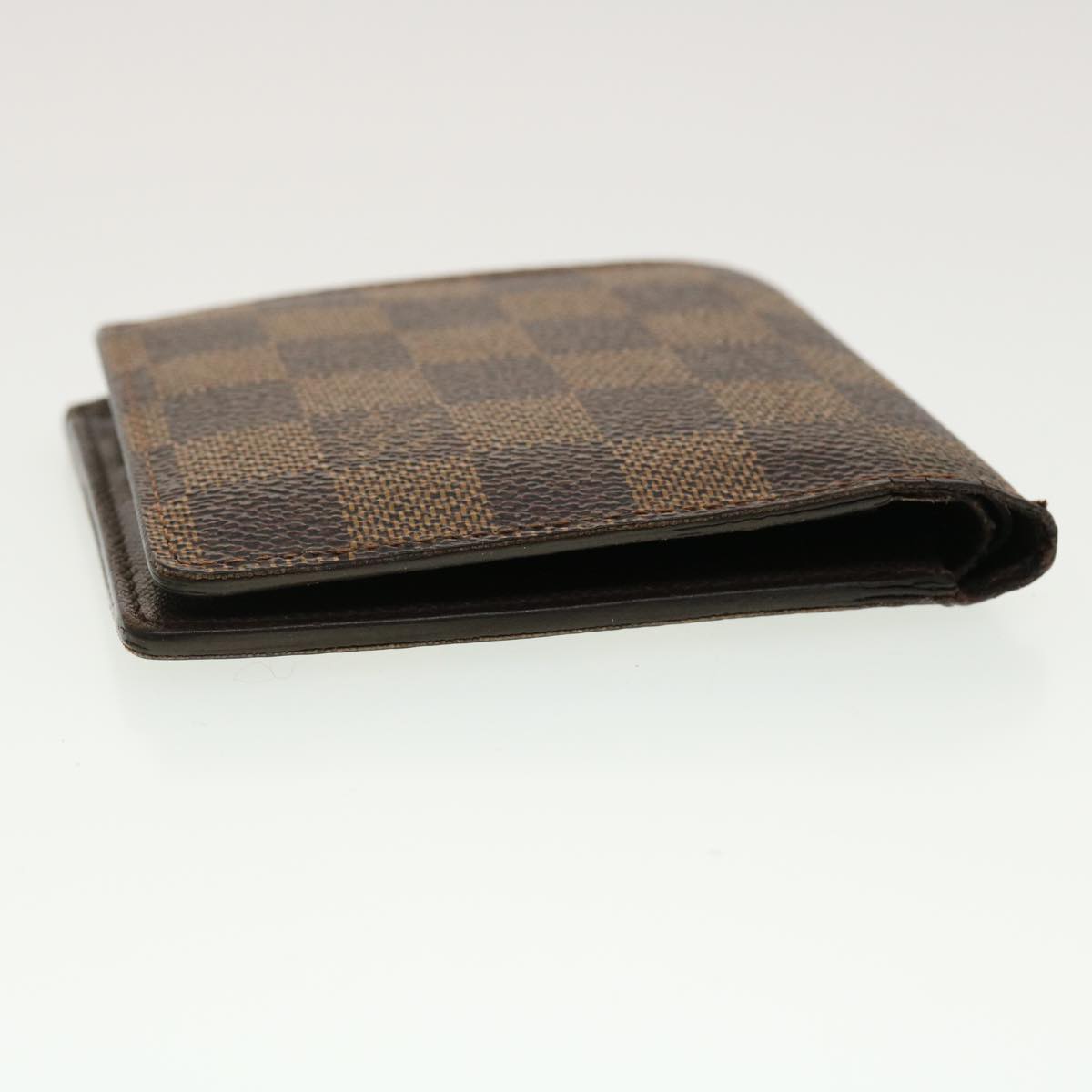 LOUIS VUITTON Damier Ebene Portefeuille Marco Bifold Wallet N61675 LV Auth 40636