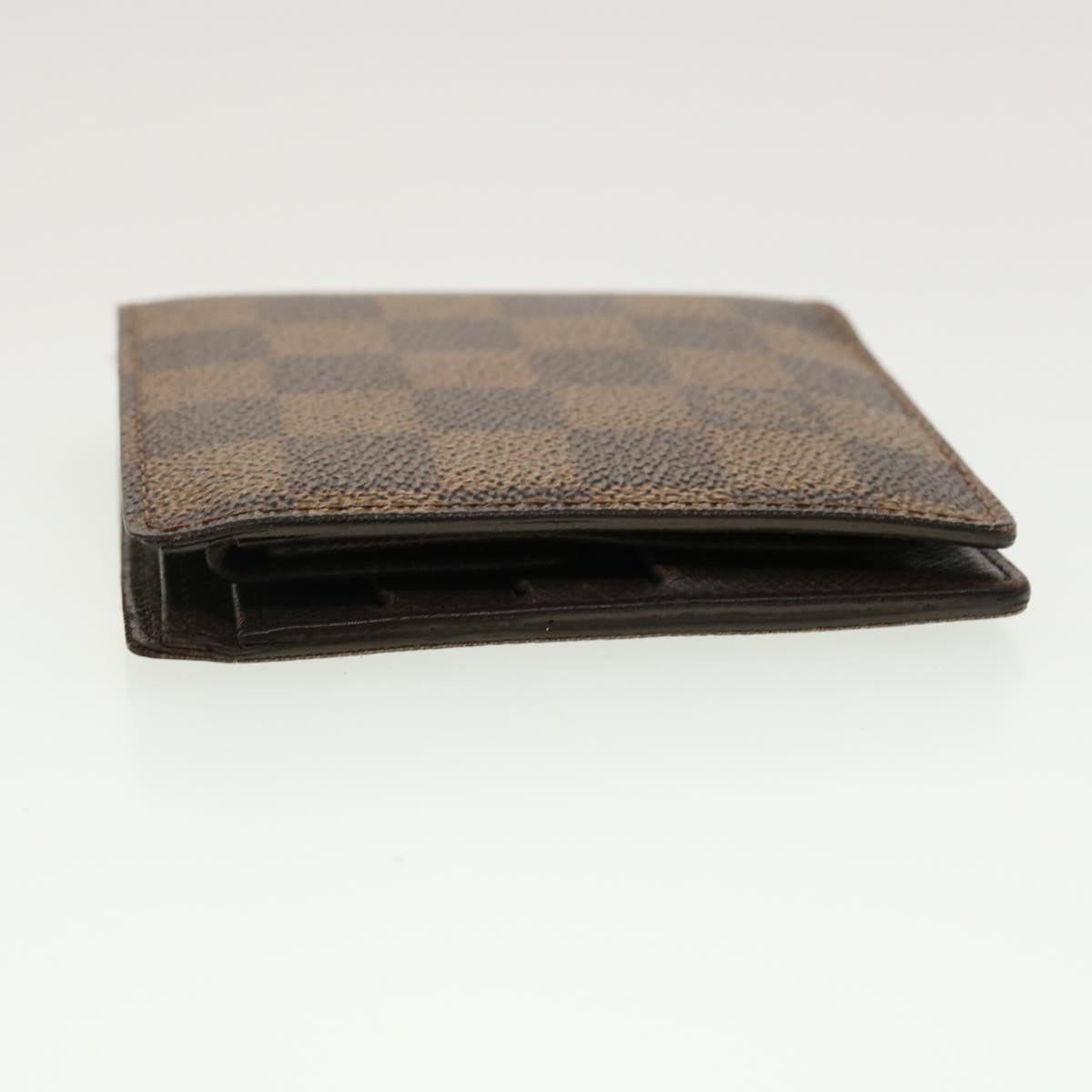 LOUIS VUITTON Damier Ebene Portefeuille Marco Bifold Wallet N61675 LV Auth 40636