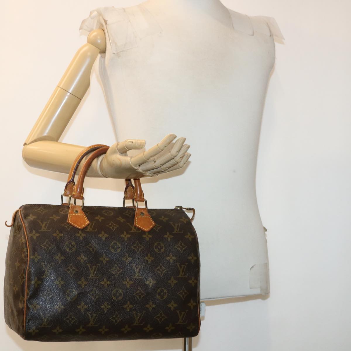 LOUIS VUITTON Monogram Speedy 30 Hand Bag M41526 LV Auth 40656