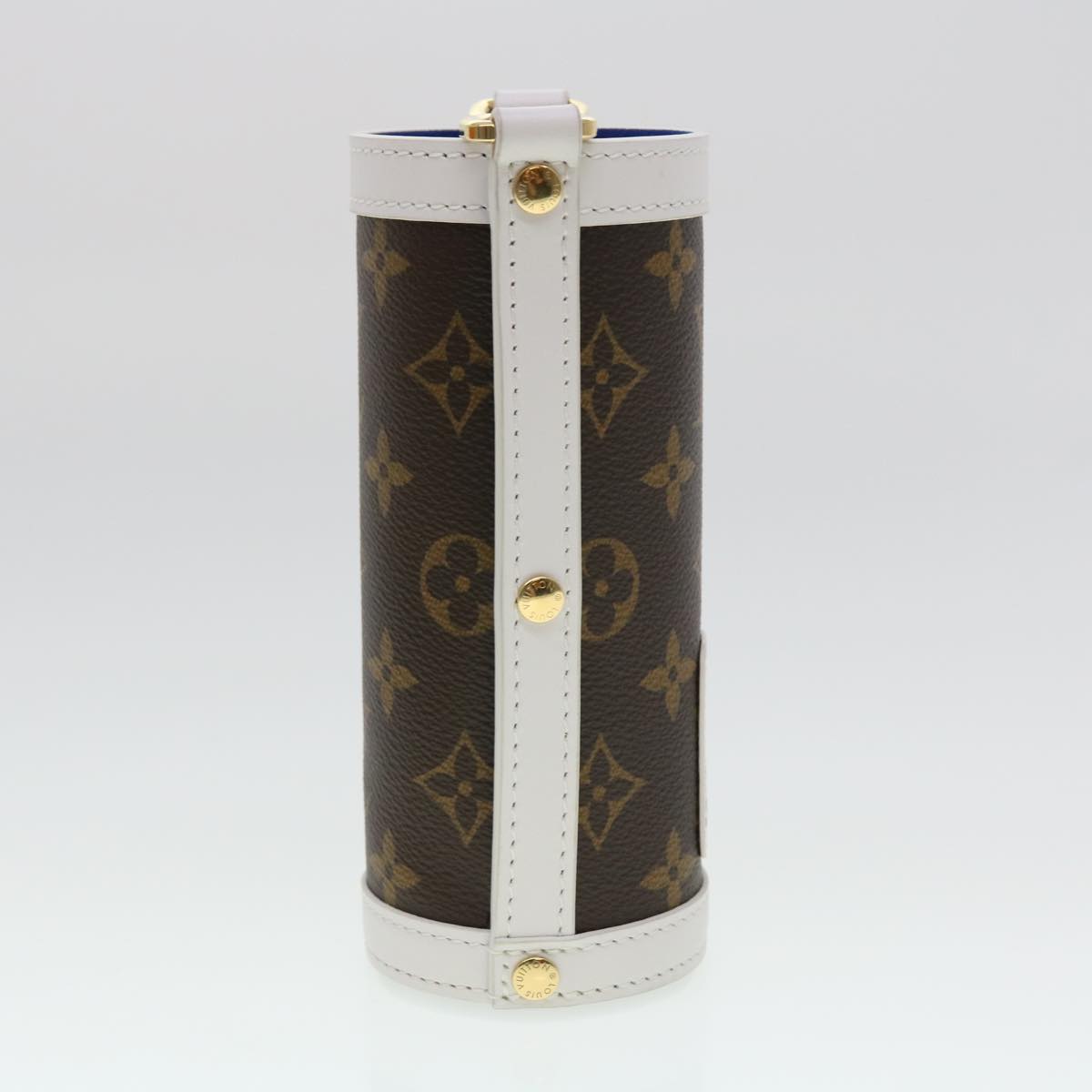 LOUIS VUITTON Monogram NBA FLASK HOLDER Water Bottle Blue Red GI0565 Auth 40703A