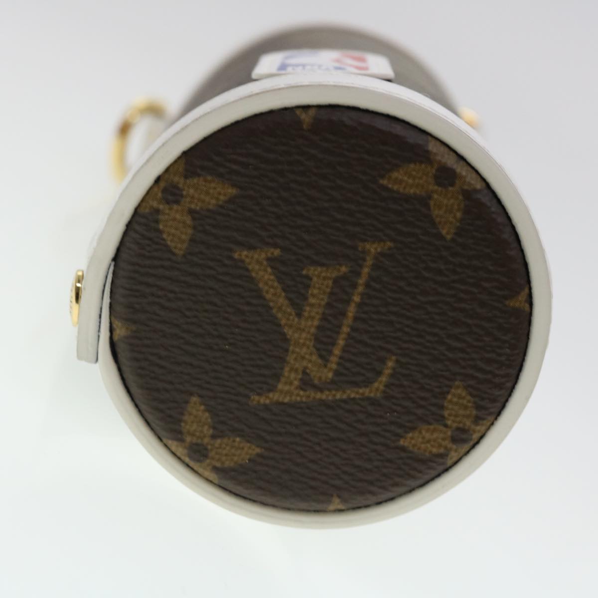 LOUIS VUITTON Monogram NBA FLASK HOLDER Water Bottle Blue Red GI0565 Auth 40703A