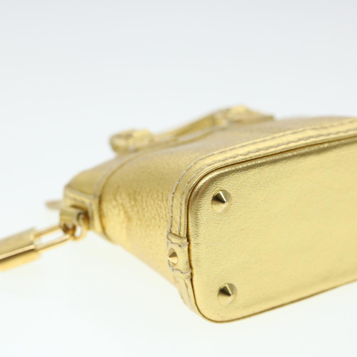 LOUIS VUITTON Mini Lockit Bag Charm Suhari Gold LV Auth 40704A