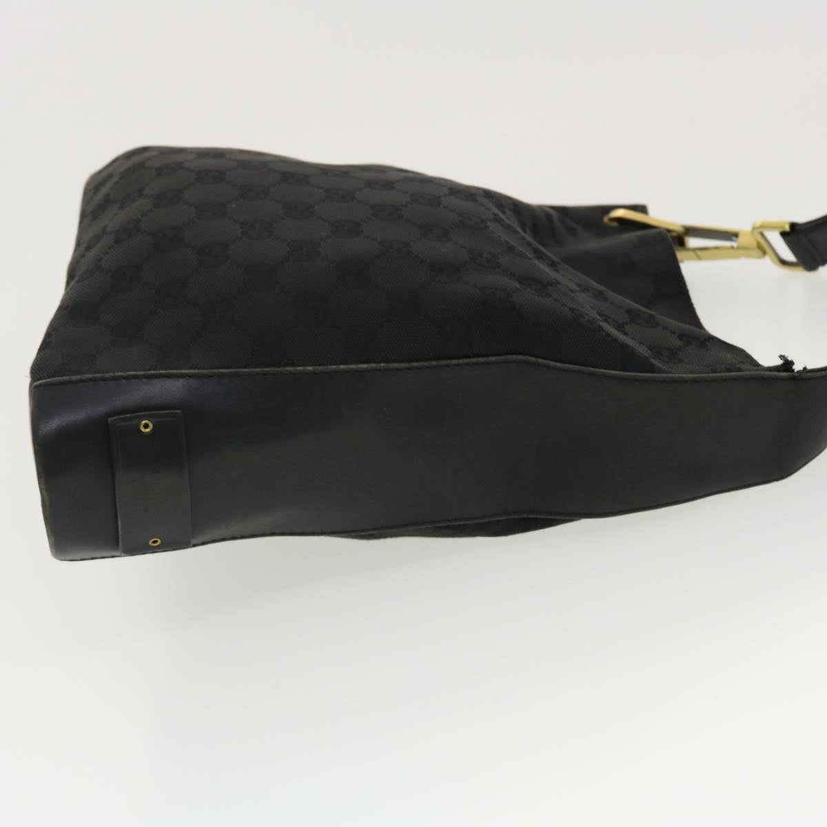 GUCCI GG Canvas Shoulder Bag Black 91761 Auth 40754